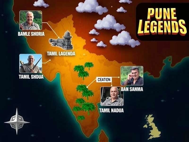 Pune Clash Legends Tamil Nadu Regional Map Pune Clash Legends regional map showing Tamil Nadu-inspired locations